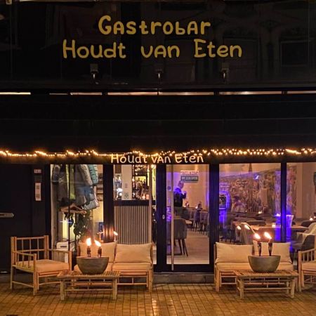 Gastrobar Houdt van Eten Groningen foto van de voorkant restaurant